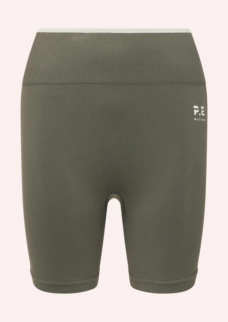 Shorts mujer Caqui - Restore Seamless Bike Short 5"-Khaki | La Forza Athletica