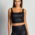 Liquid Leather Tank-Black