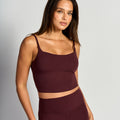 Cropped Tank Bra -Cranberry