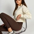 Double Hem Sweatshirt-Bone