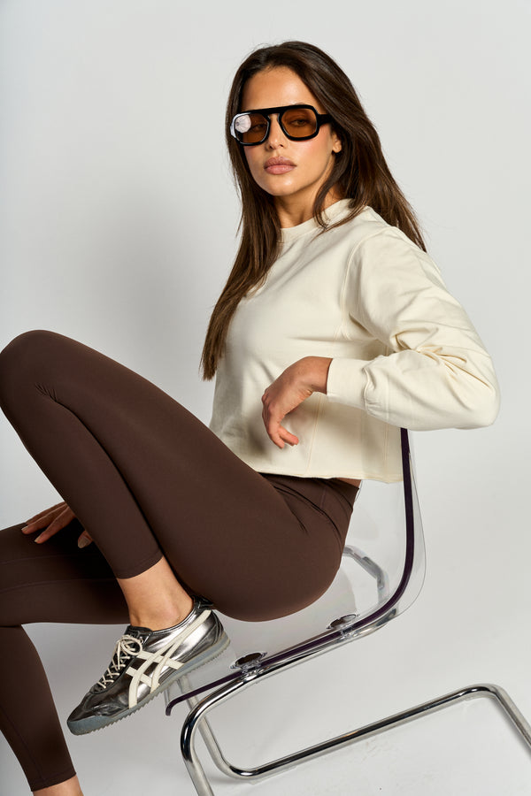 Polerones mujer Bone - Double Hem Sweatshirt-Bone | La Forza Athletica