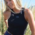 Ribbed Go Tank-Negro