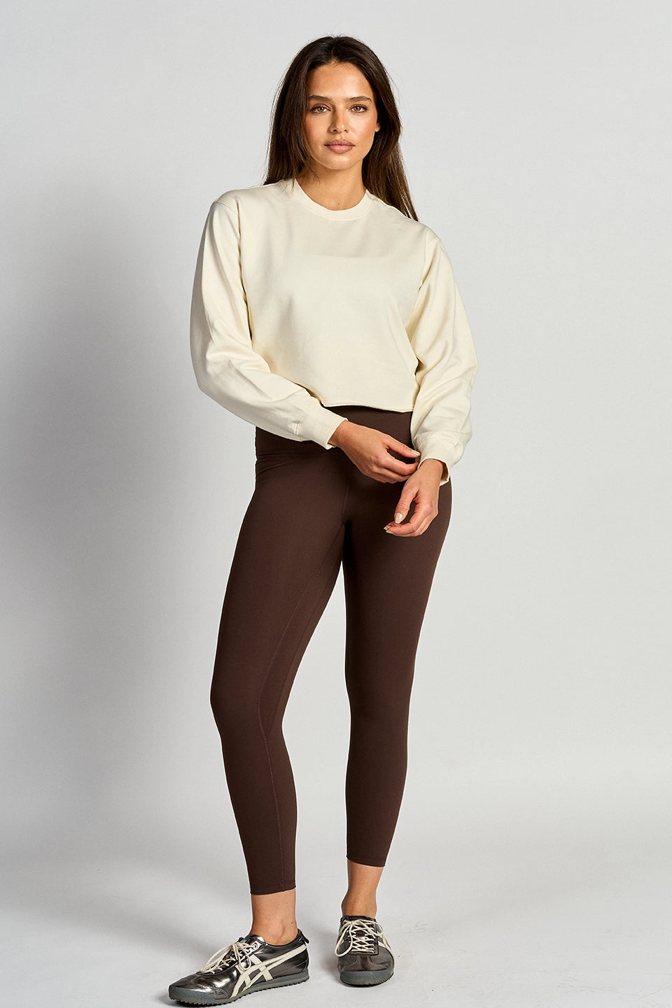 Double Hem Sweatshirt-Bone