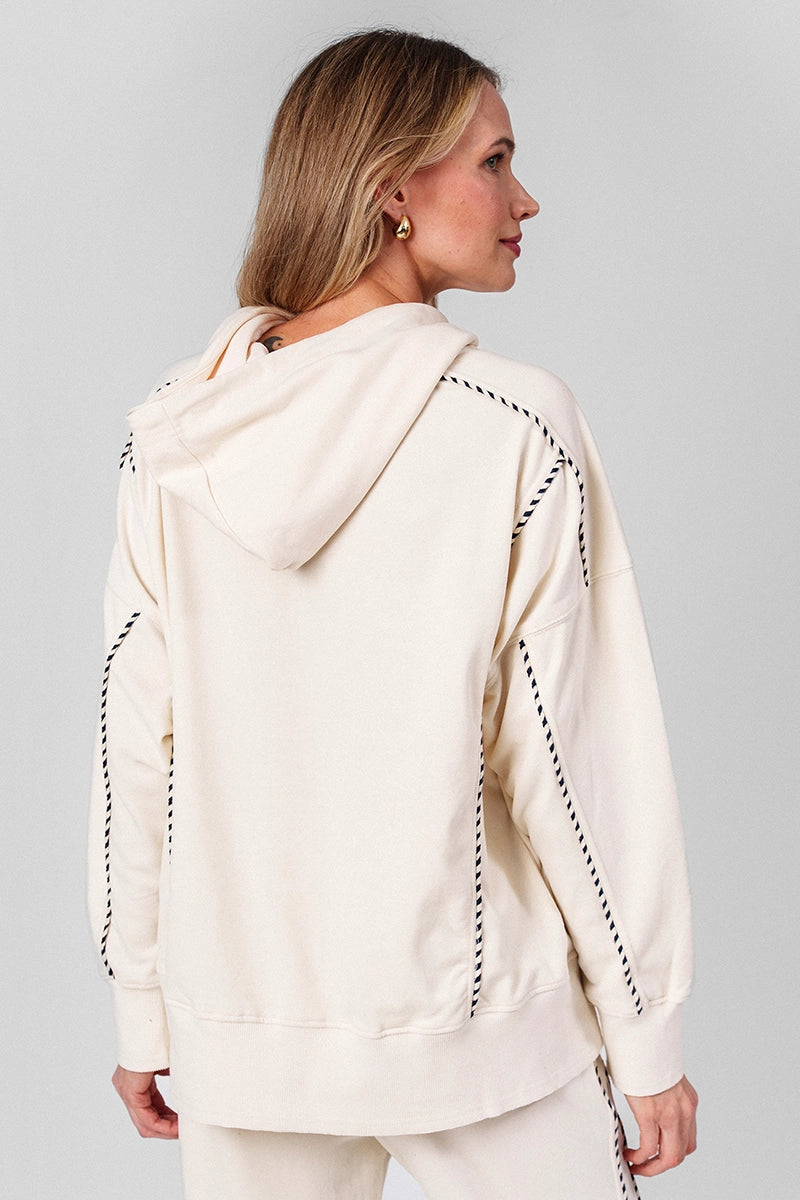 Polerones mujer Ecru - Laguna Hoody-Ecru | La Forza Athletica