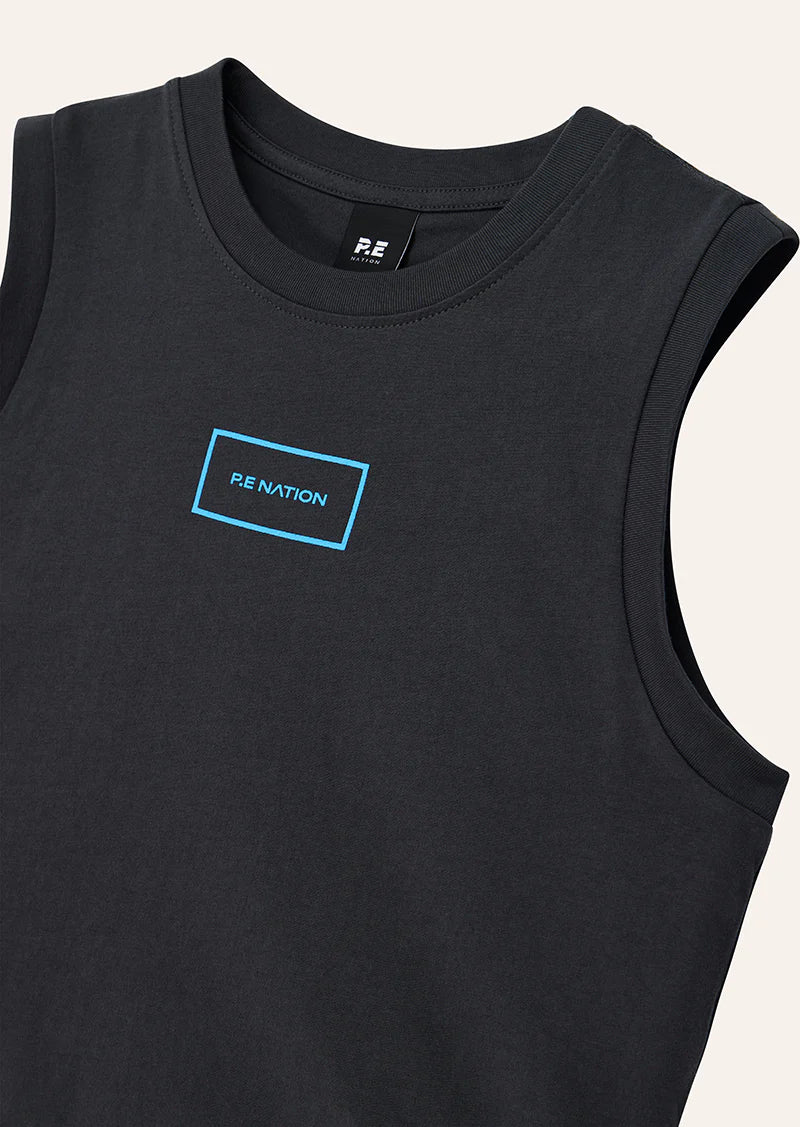 Poleras mujer Asfalto - Roof Top Tank-Asphalt | La Forza Athletica