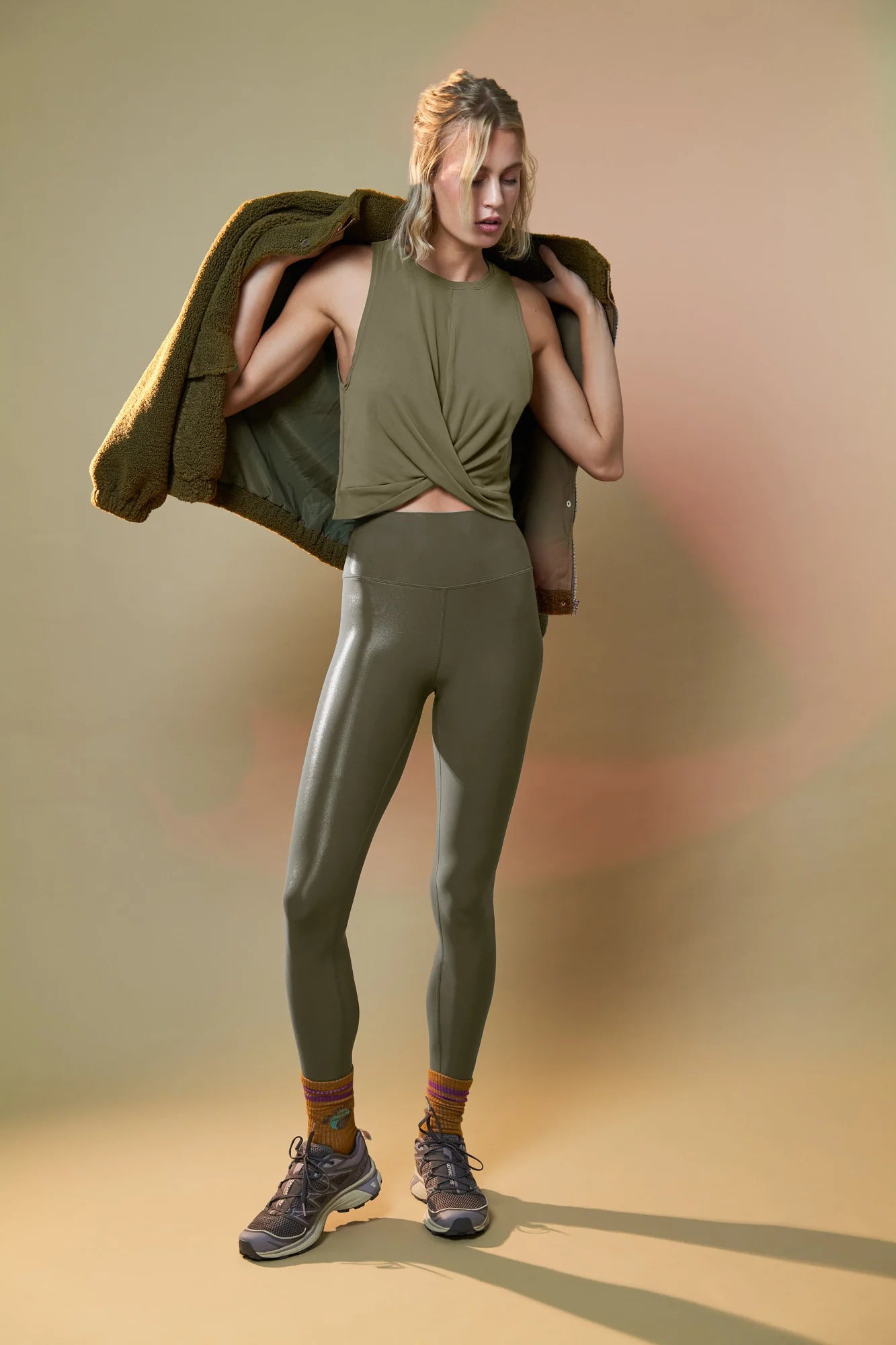 Leggings mujer Oliva - High Gloss Legging-Olive | La Forza Athletica