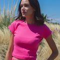 La Forza Athletica Polera Mujer Ribbed Baby Tee - Rosa