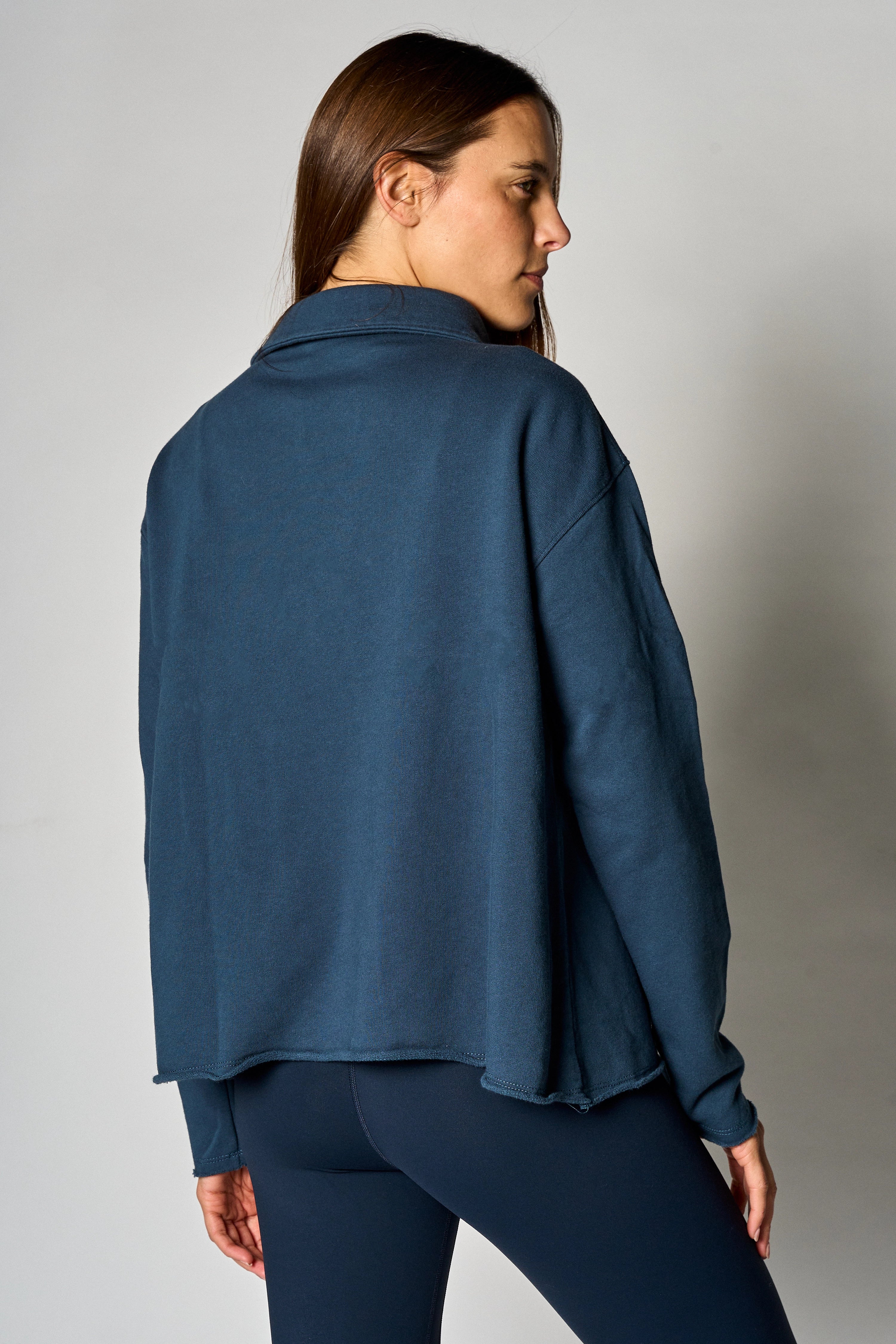 Polo Sweatshirt-Navy
