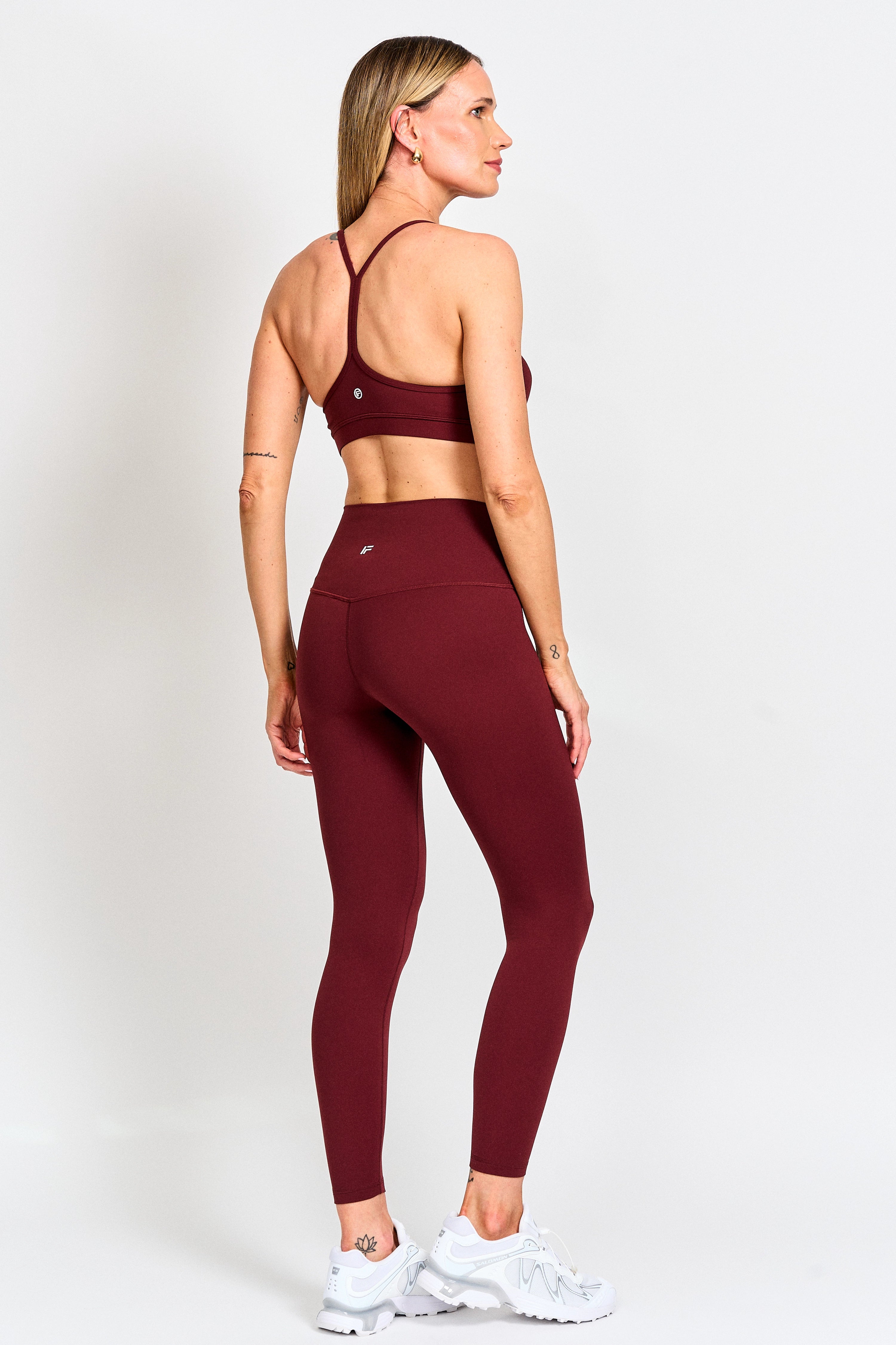 Leggings mujer Bordó - La Forza Athletica Calzas Mujer Naked Feel Legging 7/8 - Bordó | La Forza Athletica