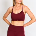 Naked Feel Y Back Bra-Burgundy