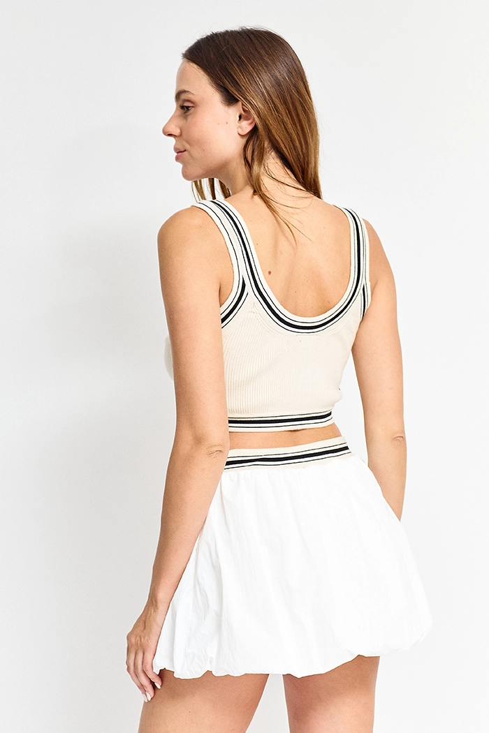 Falda mujer Crema - Sportif' Bubble Skirt-Cream | La Forza Athletica