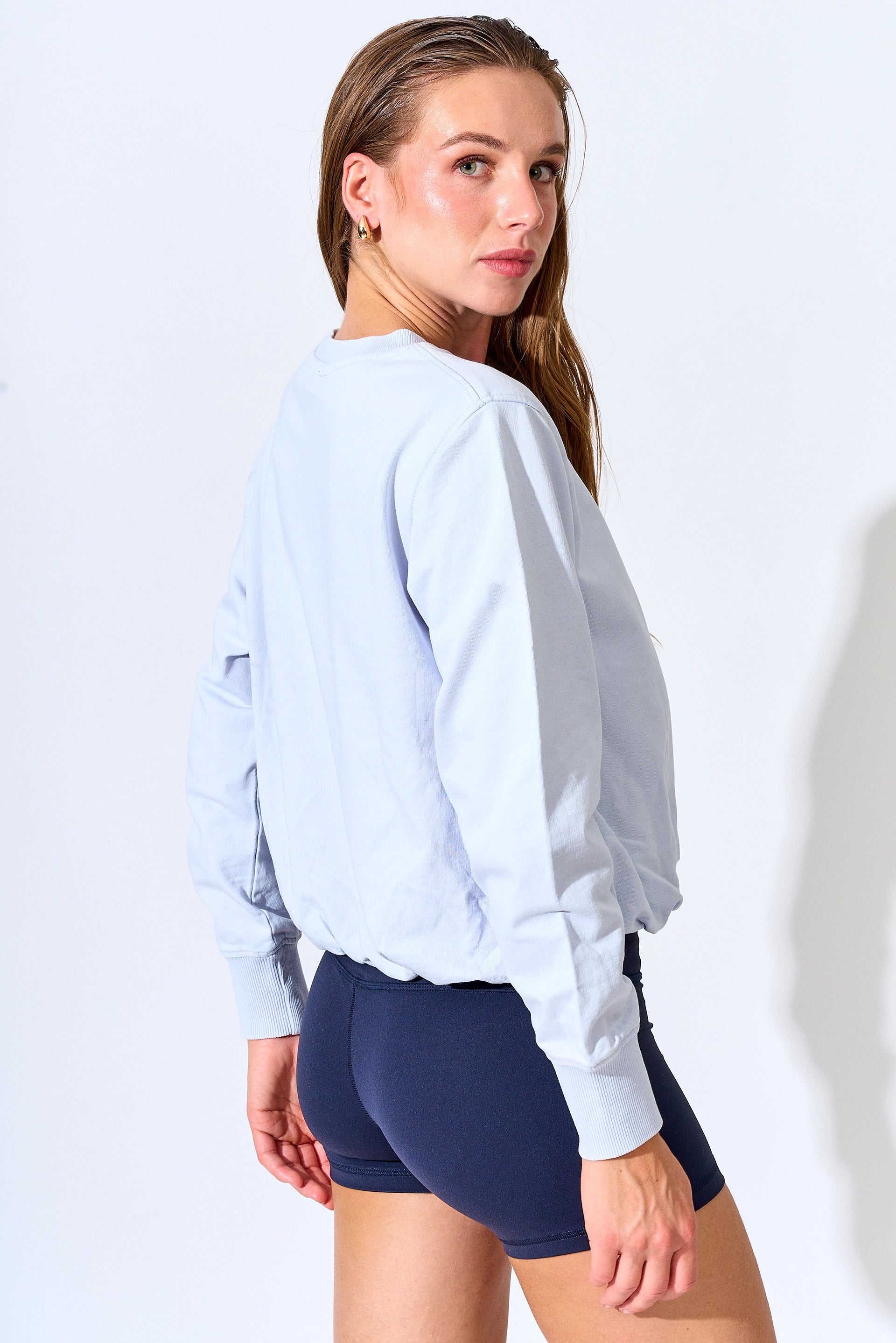 Poleras mujer Azul - Bubble Pullover-Washed Blue | La Forza Athletica
