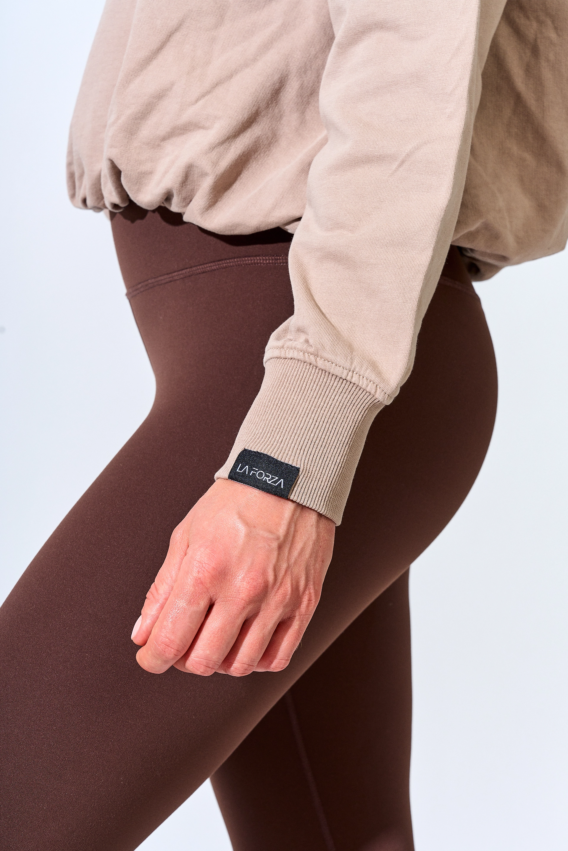 Poleras mujer - Bubble Pullover-Taupe | La Forza Athletica