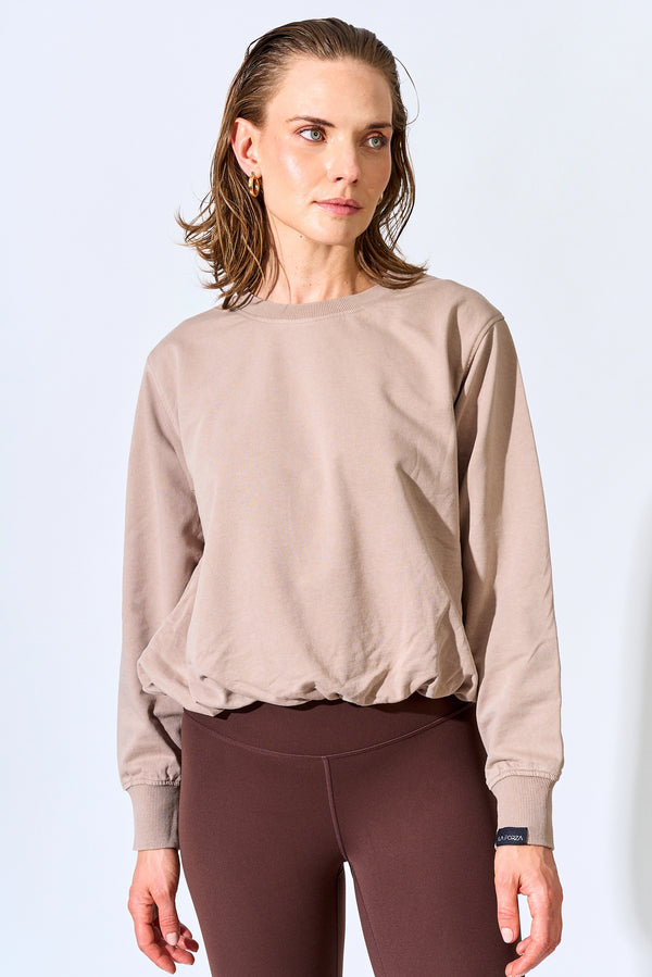 Poleras mujer - Bubble Pullover-Taupe | La Forza Athletica