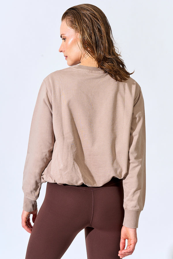 Poleras mujer - Bubble Pullover-Taupe | La Forza Athletica