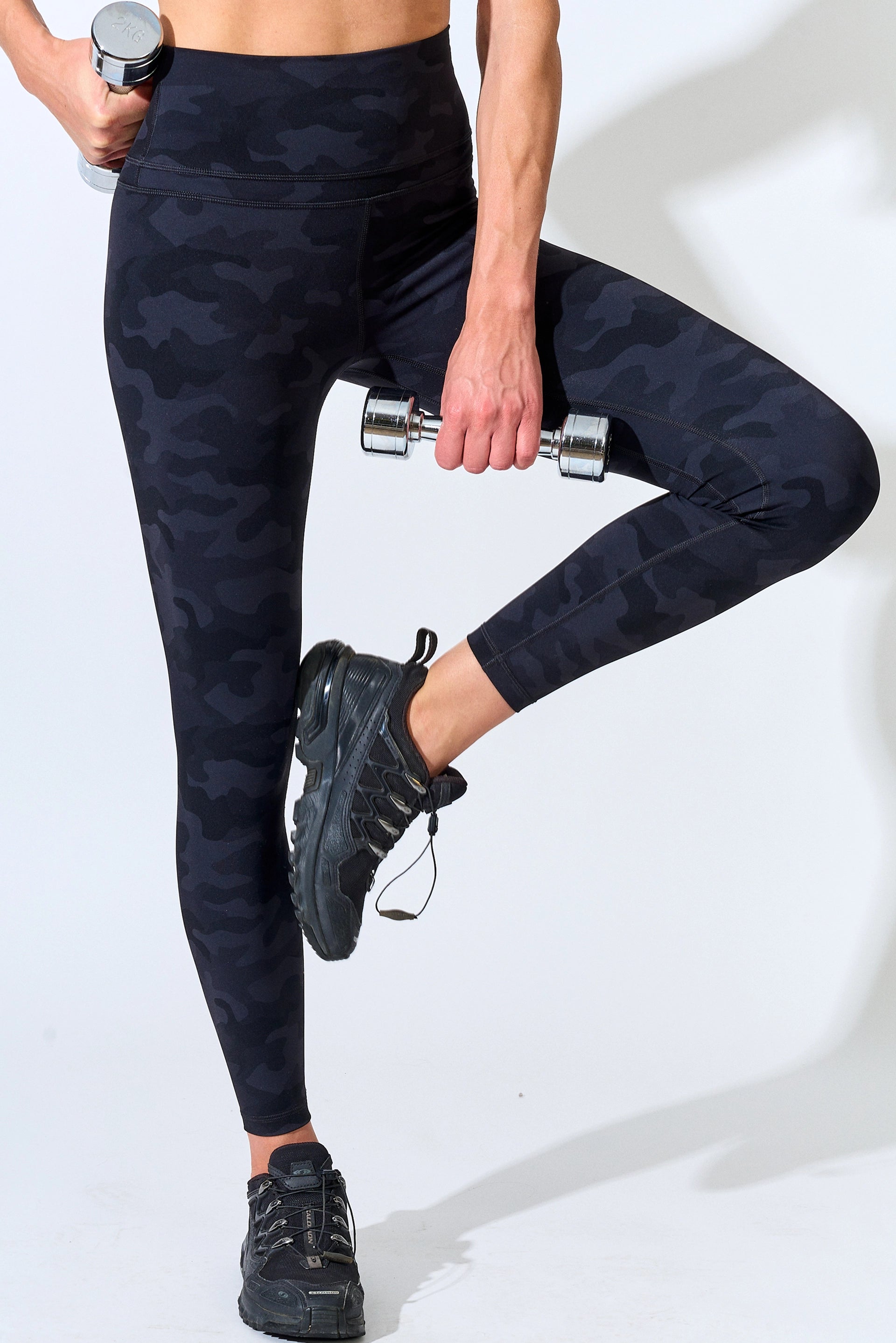 Leggings mujer Negro - Naked Feel Legging-7/8 Black Camo | La Forza Athletica