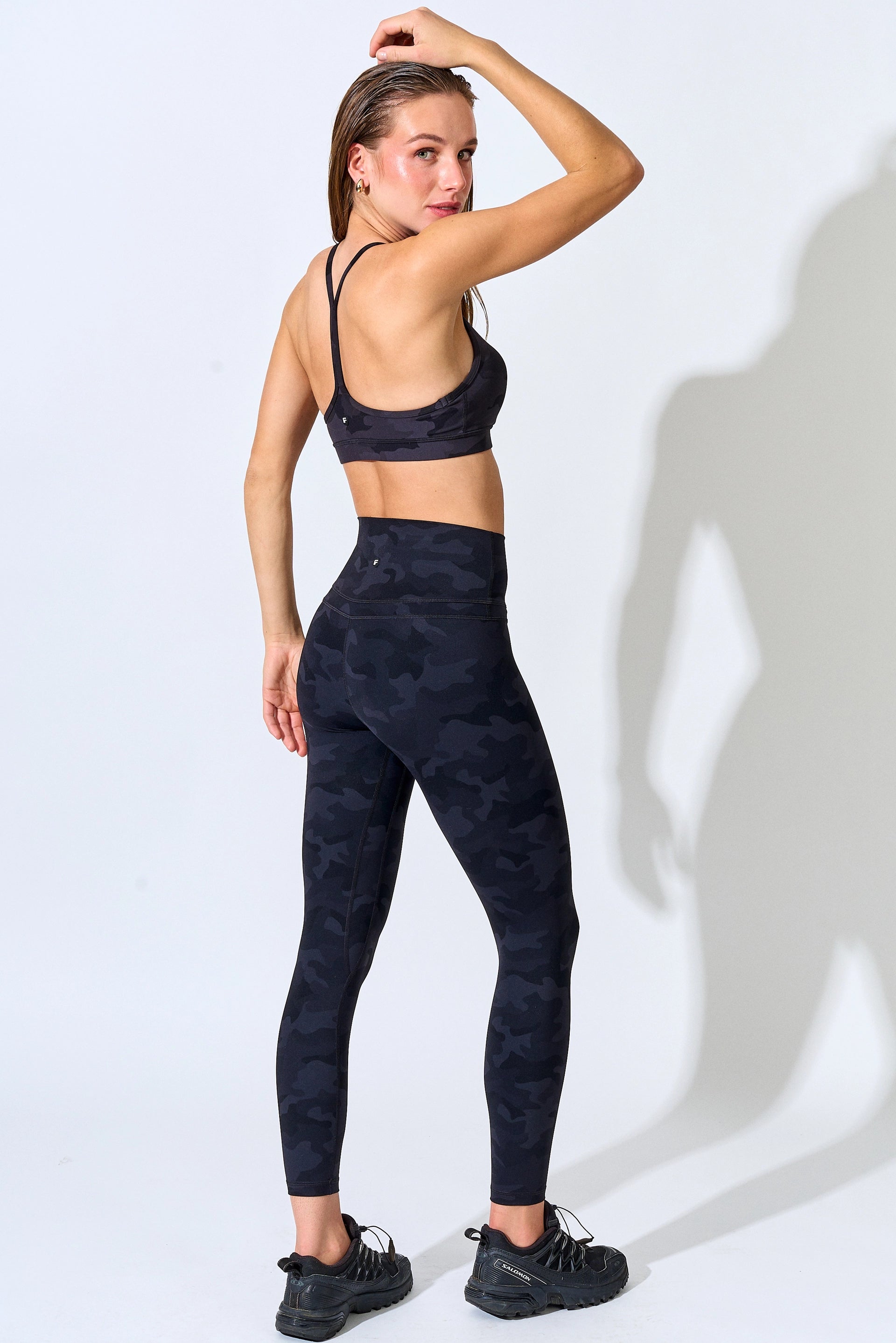 Leggings mujer Negro - Naked Feel Legging-7/8 Black Camo | La Forza Athletica