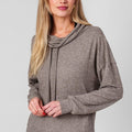 La Forza Athletica Polerón Mujer Solana Soft Cowlneck Pullover - Café