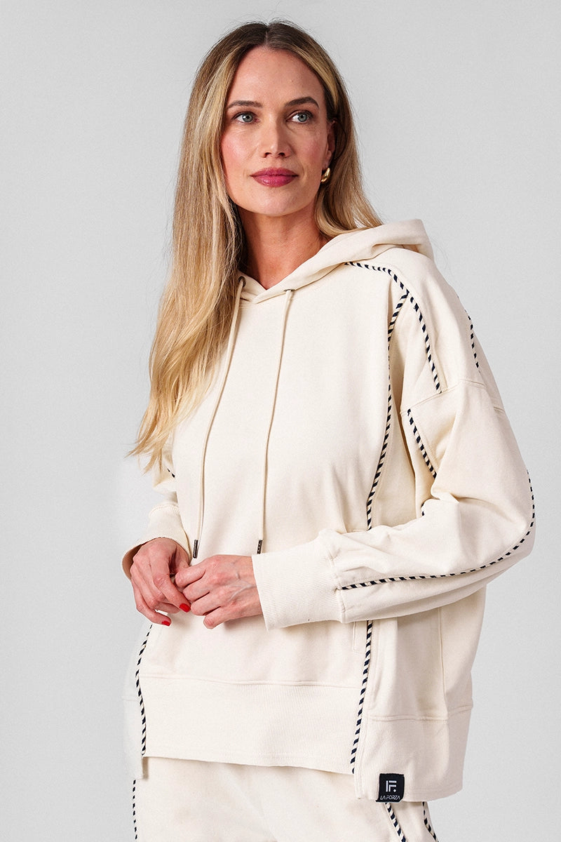 Polerones mujer Ecru - Laguna Hoody-Ecru | La Forza Athletica
