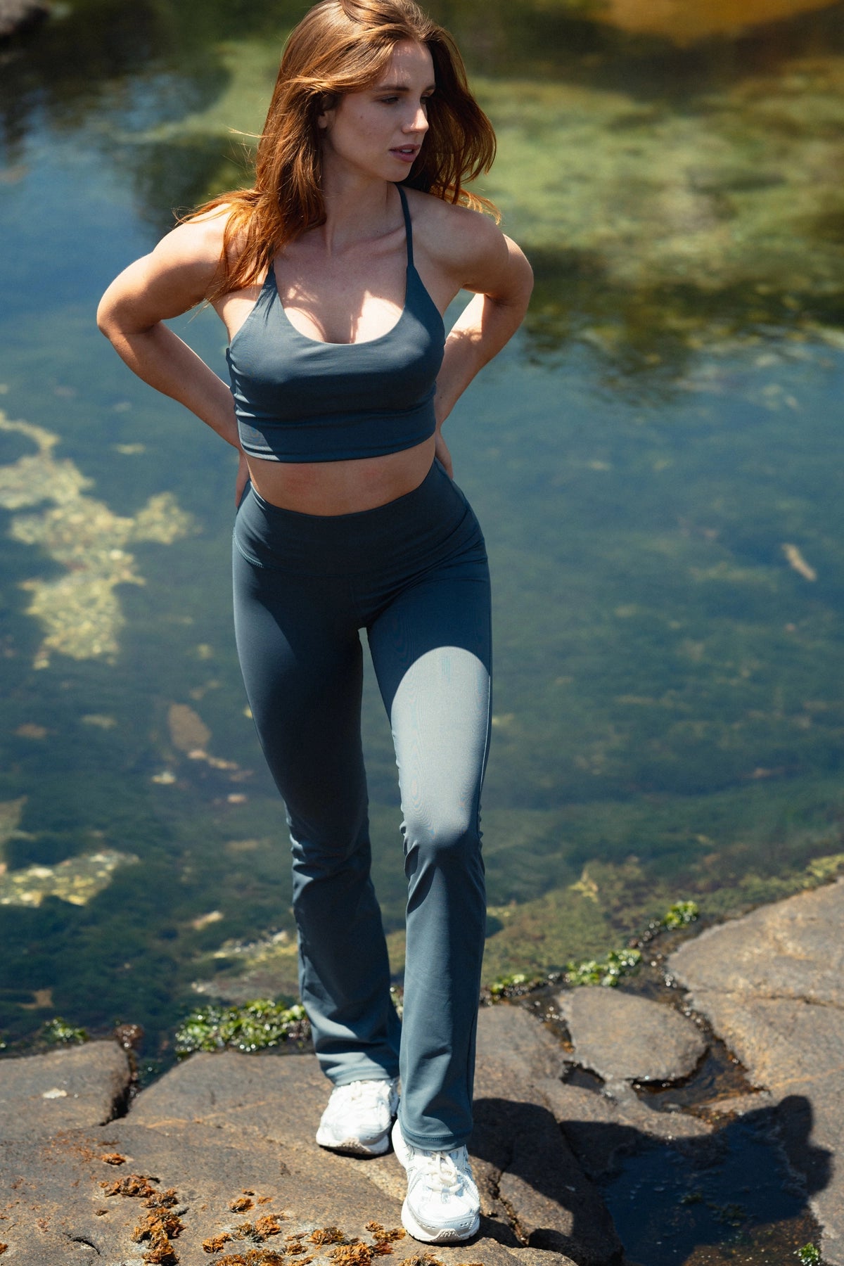 Leggings mujer Gris - Go! Flare Legging -Grey | La Forza Athletica