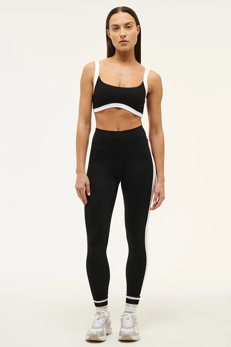 Leggings mujer Negro - Free Play Full Length Legging-Black & Optic White | La Forza Athletica