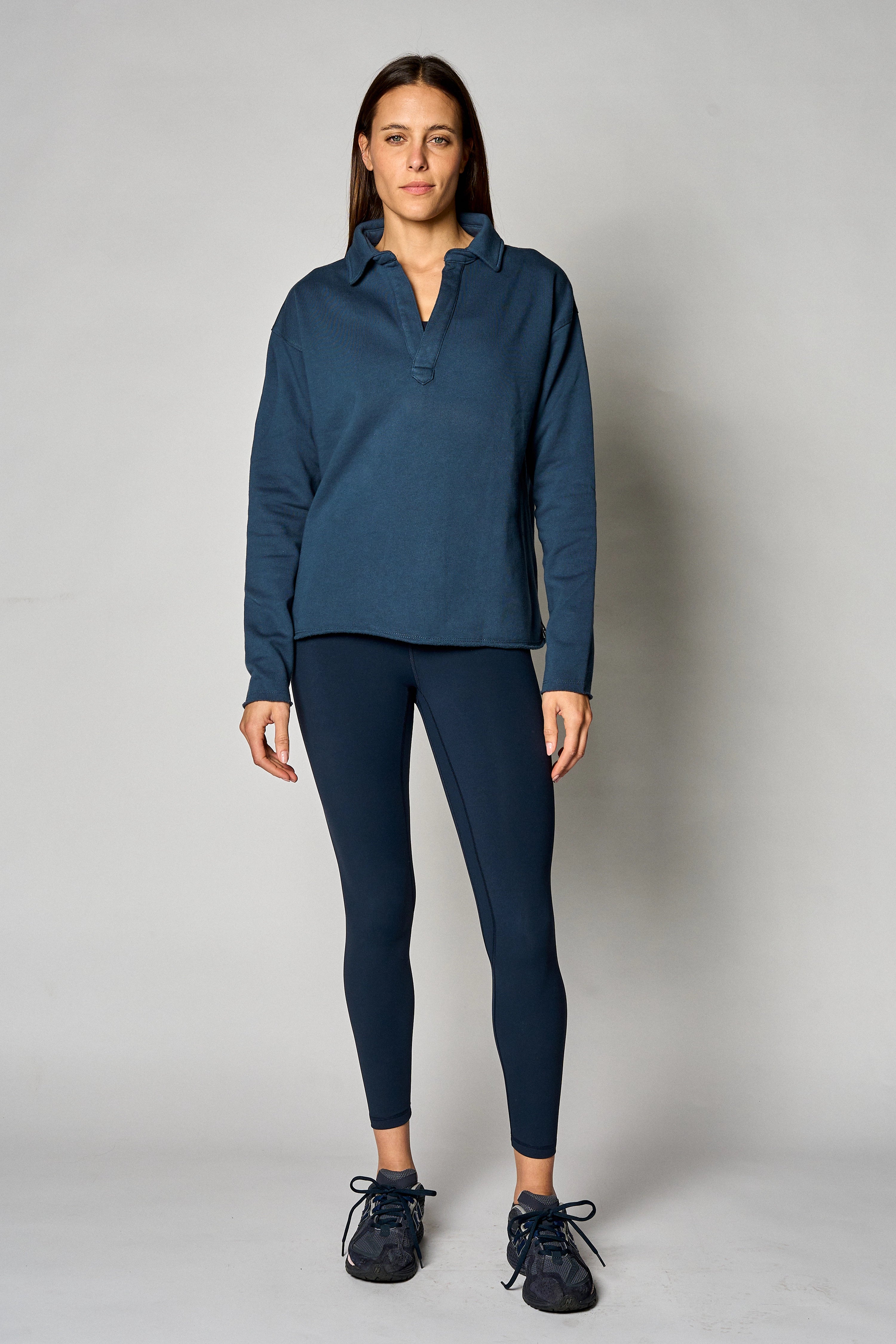 Polo Sweatshirt-Navy