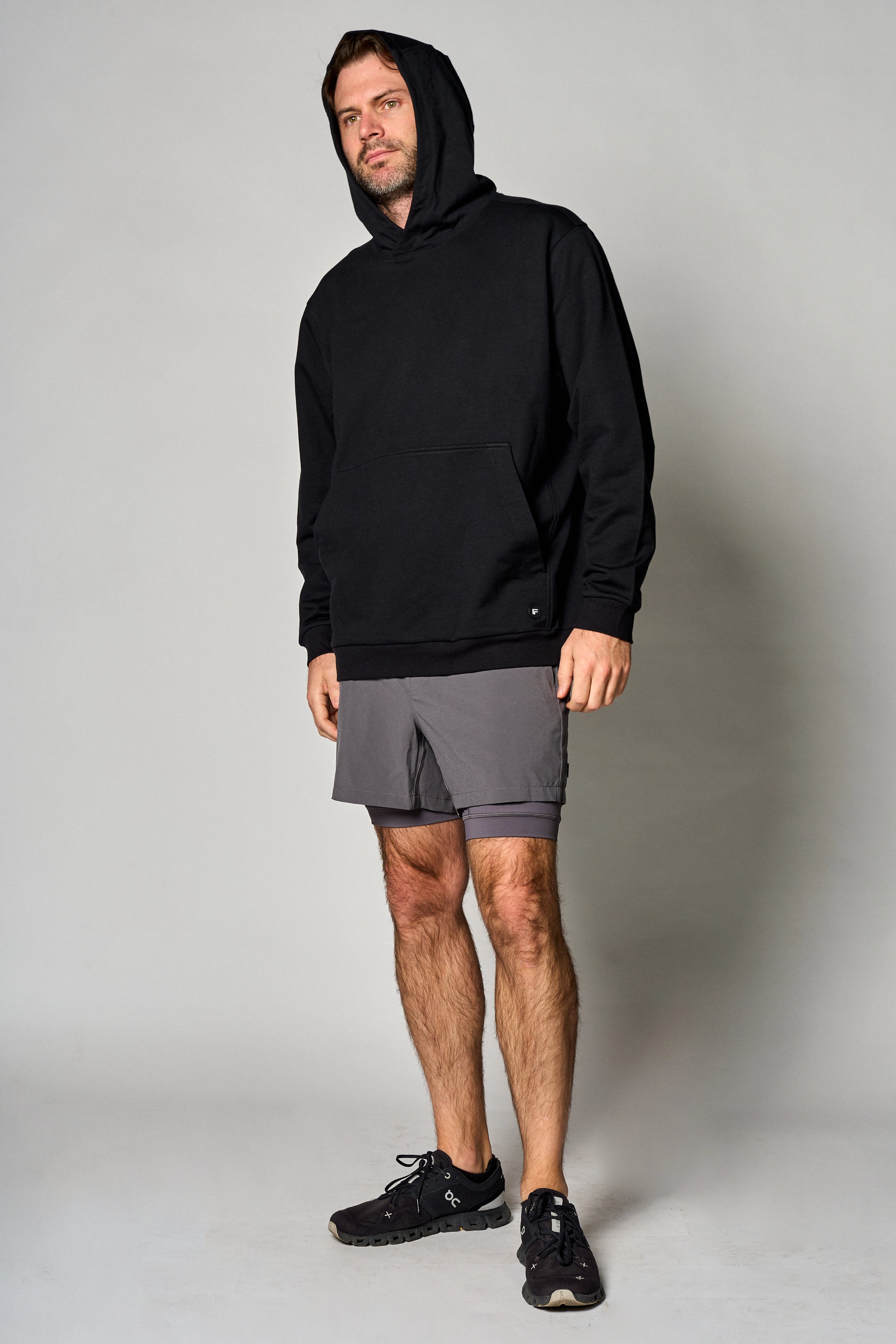 Mens Pima Hoody-Negro