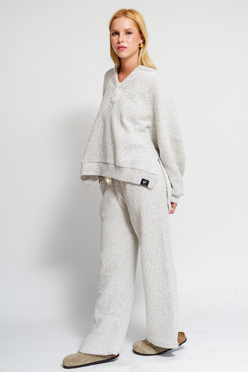 Playa Lounge Pant-White & Black