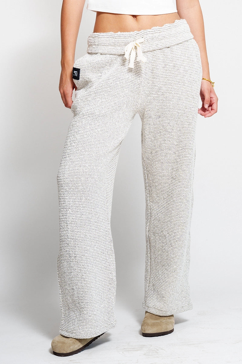 Playa Lounge Pant-White & Black