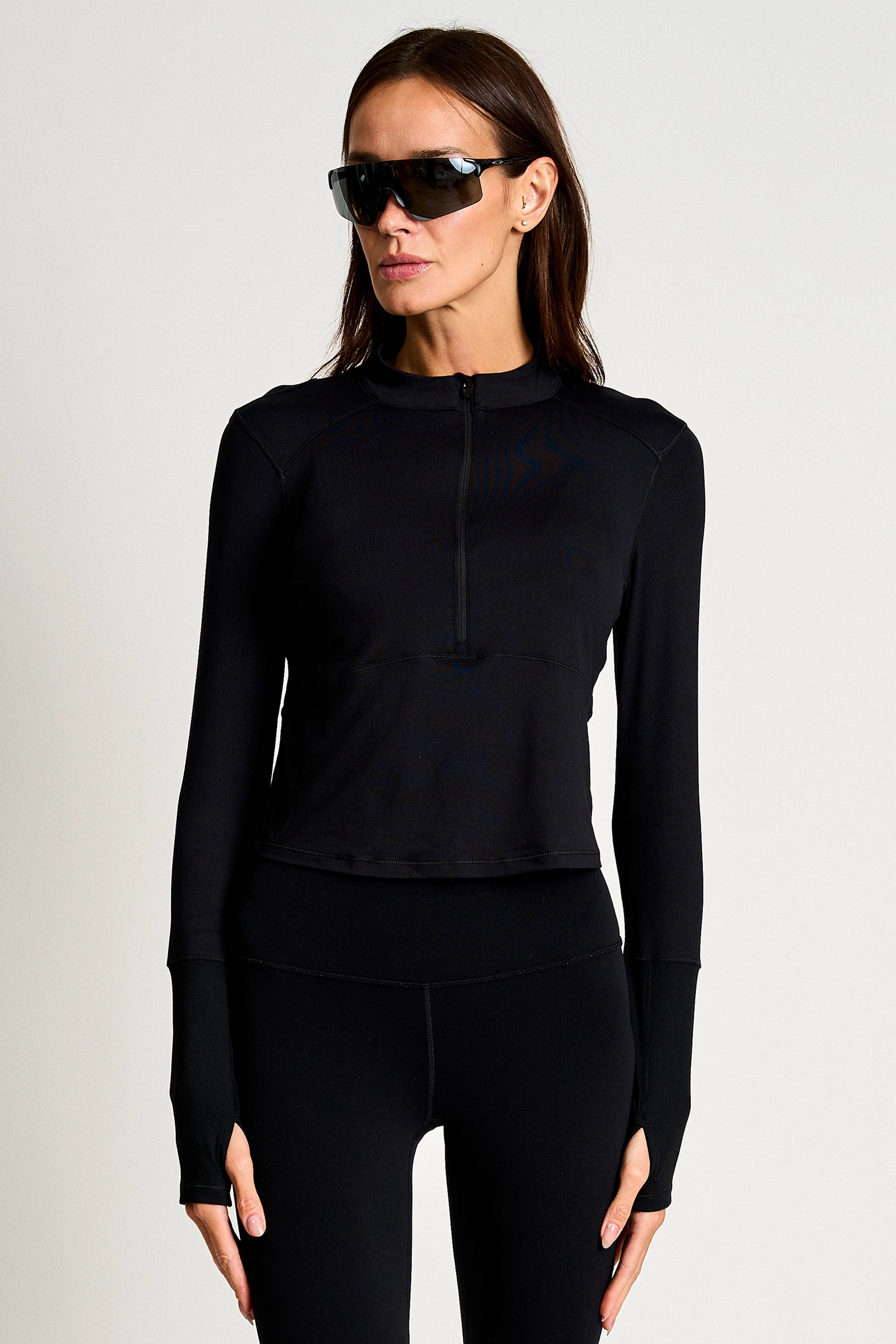 Naked Feel Quarter Zip -Black