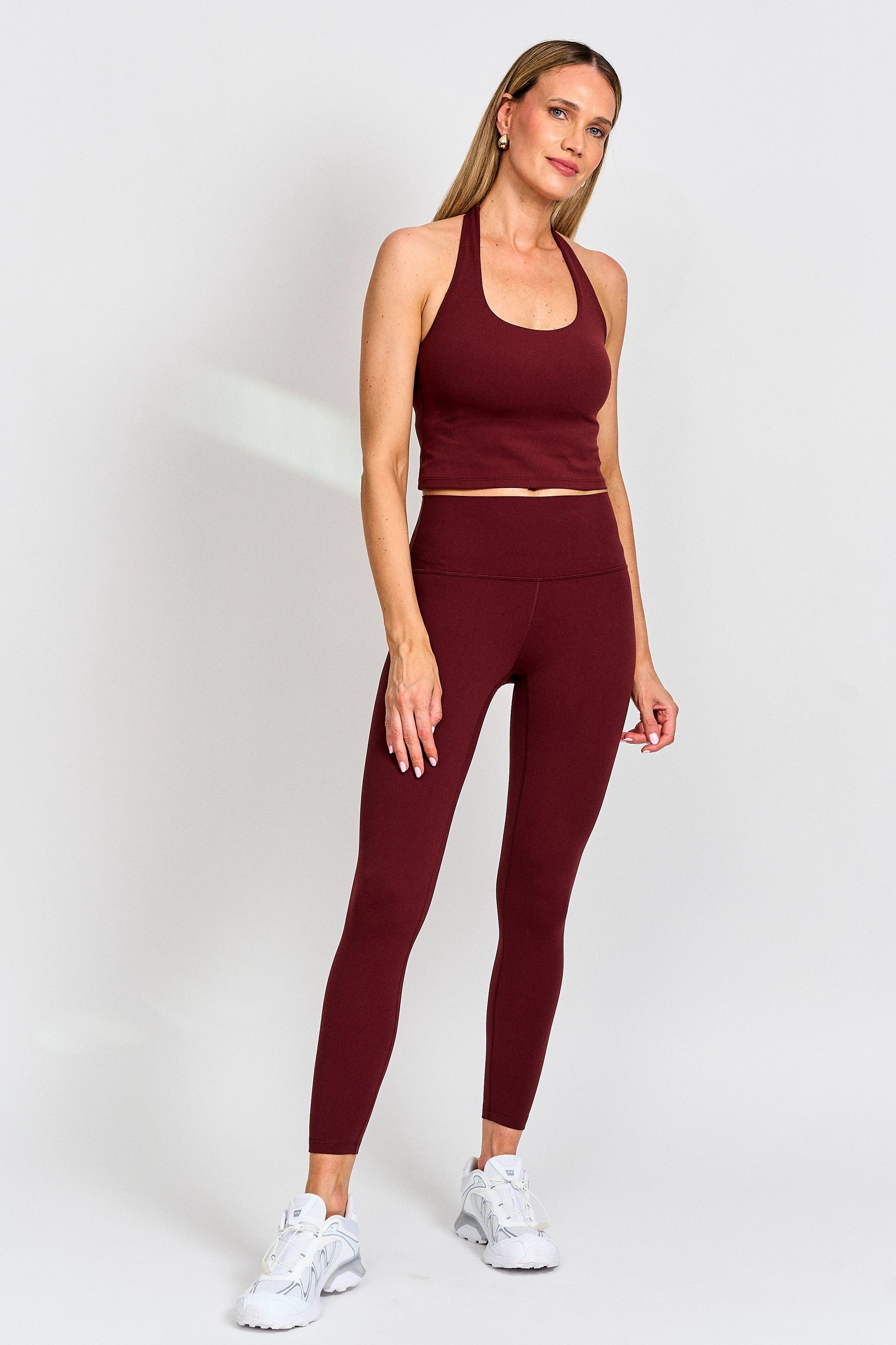 Poleras mujer Bordó - La Forza Athletica Polera Mujer Naked Feel Halter Tank - Bordó | La Forza Athletica