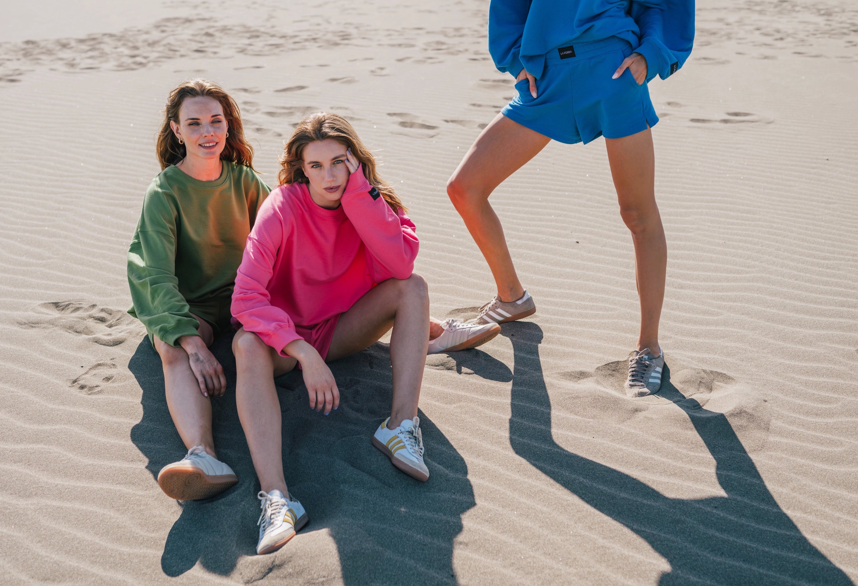 Polerones mujer Verde - Reversible Overized Crew-Matcha Green | La Forza Athletica