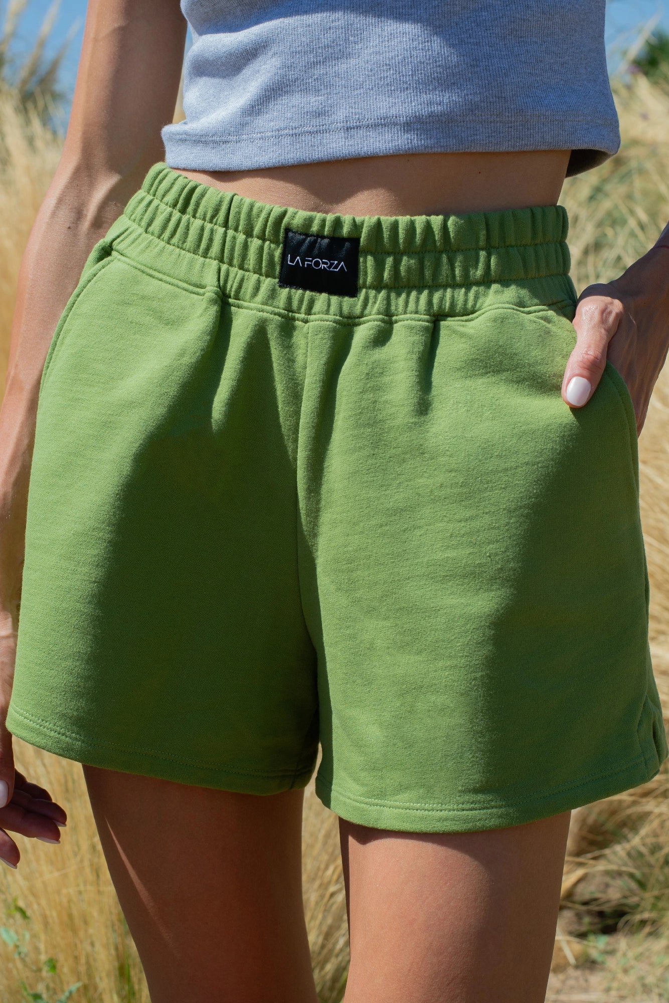 Shorts mujer Verde - Boxer Short-Matcha Green | La Forza Athletica
