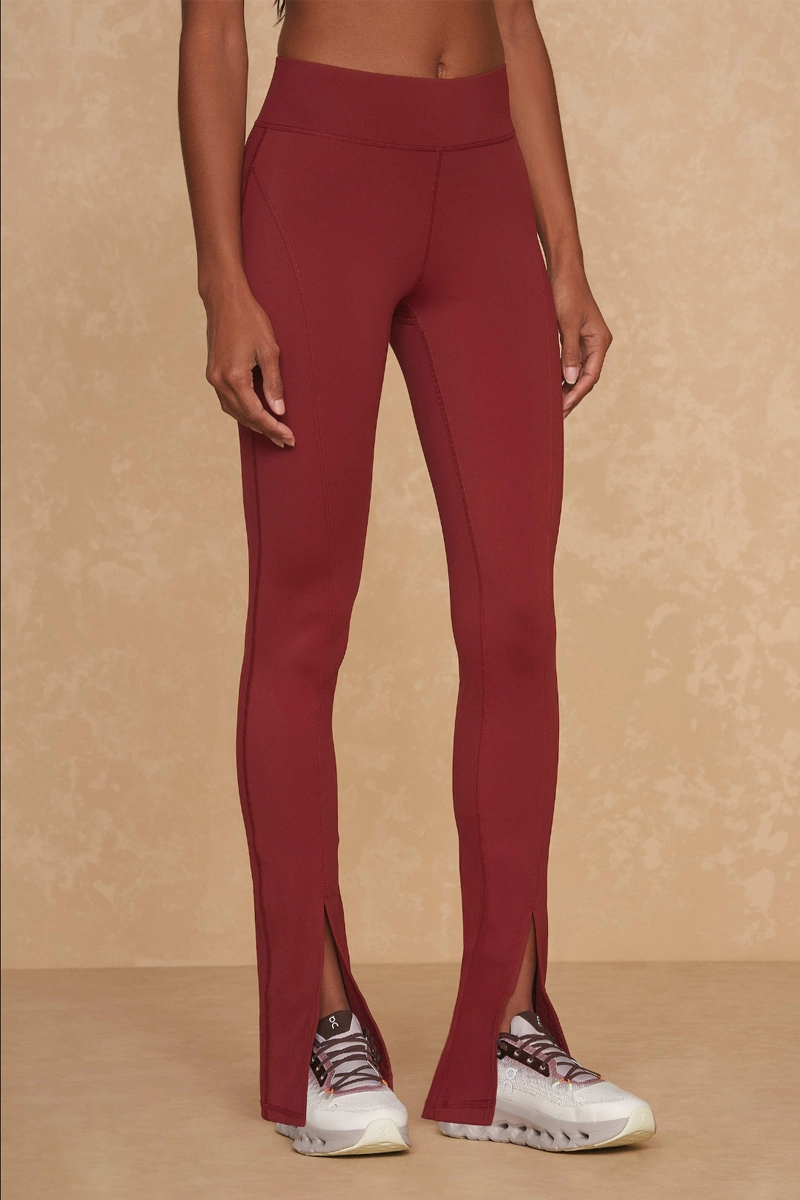 Leggings mujer Merlot - Slit Legging -Merlot | La Forza Athletica