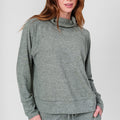 Solana Soft Cowlneck Pullover - Sea Moss
