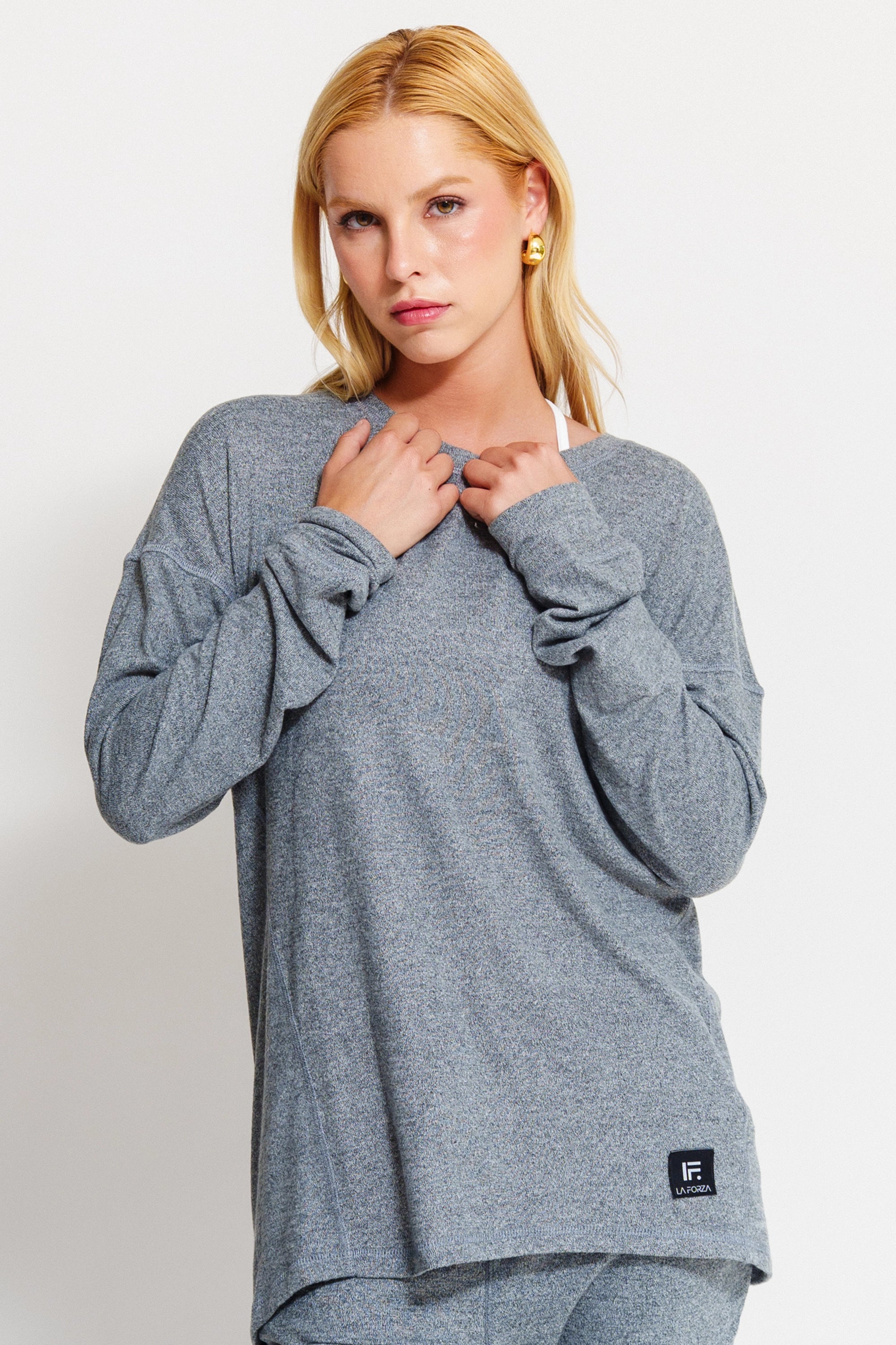 Poleras mujer Gris - La Forza Athletica Polera Mujer Solana Soft Top - Gris | La Forza Athletica