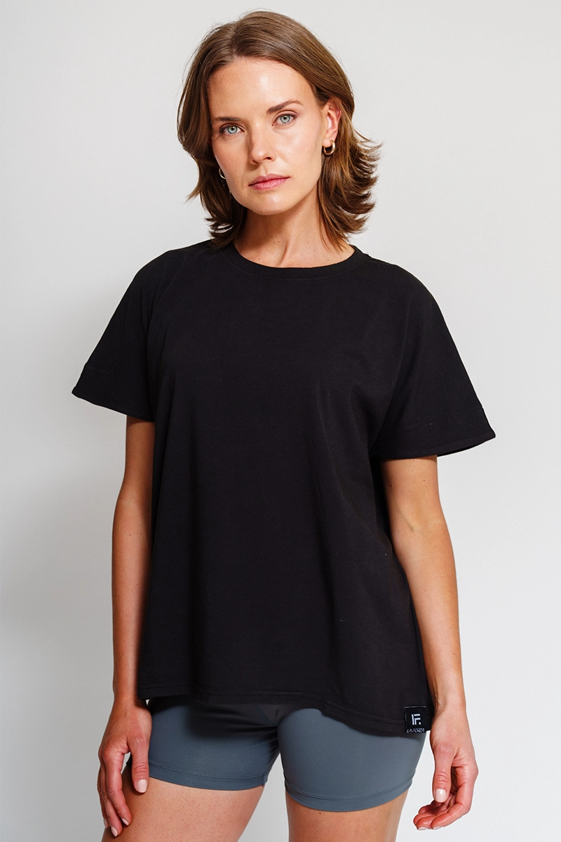 Poleras mujer Negro - Supima Tee-Black | La Forza Athletica