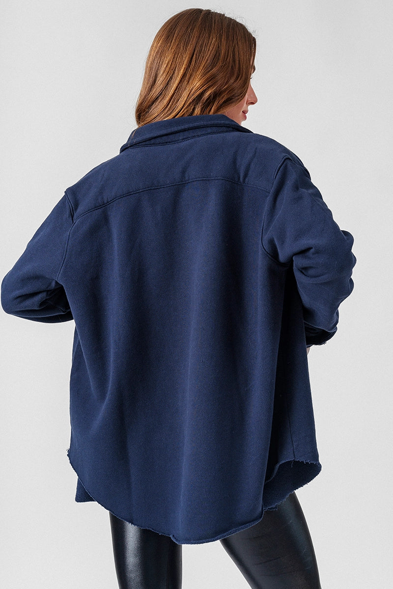 Camisas mujer Azul Marino - La Forza Athletica Camisa Mujer Venice Shacket - Azul Marino | La Forza Athletica