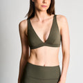 Naked Feel V Bra-Olive