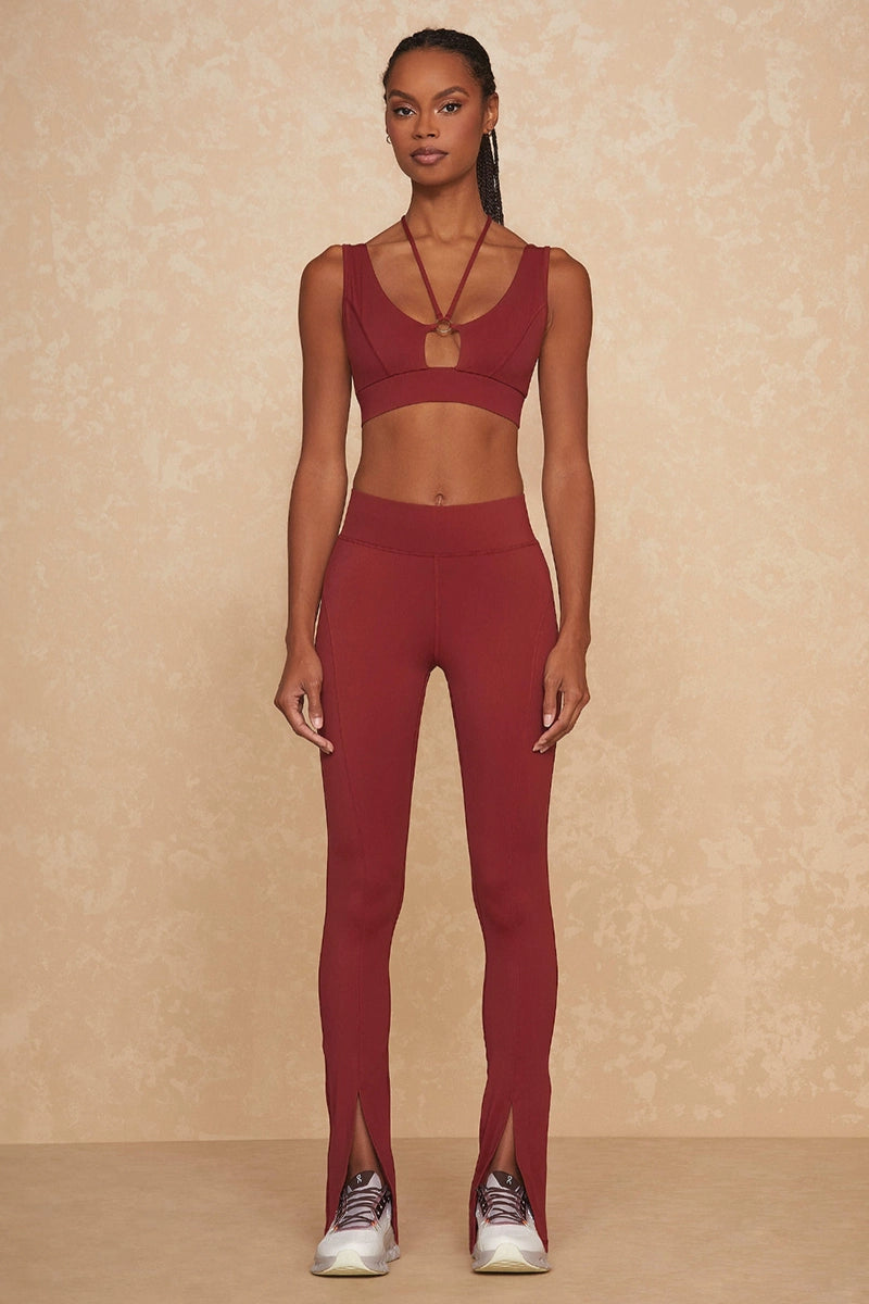 Leggings mujer Merlot - Slit Legging -Merlot | La Forza Athletica