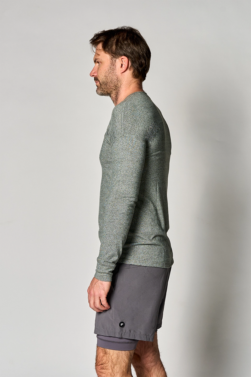 Warm Up Tee-Grey Sage
