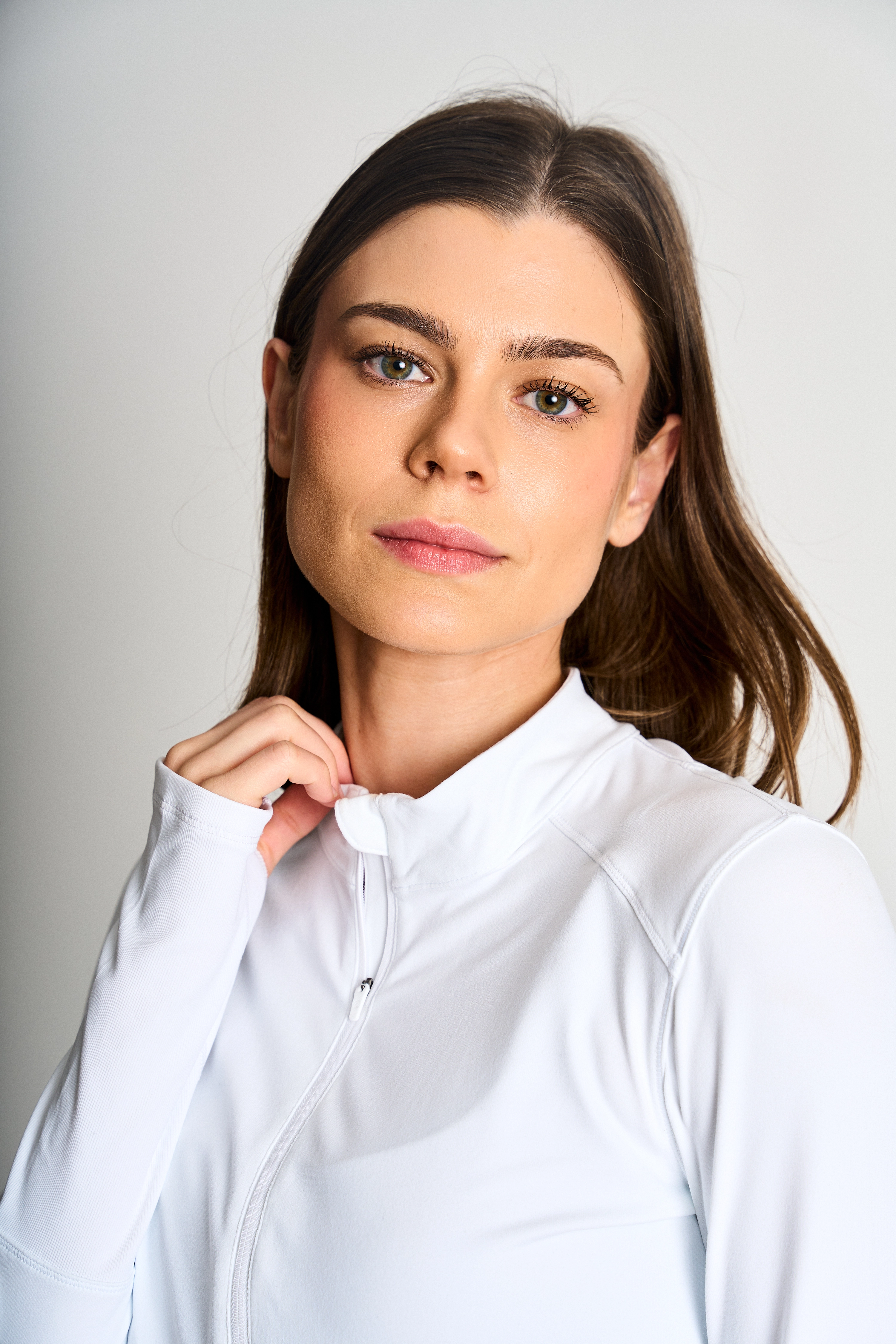 Naked Feel Quarter Zip -White