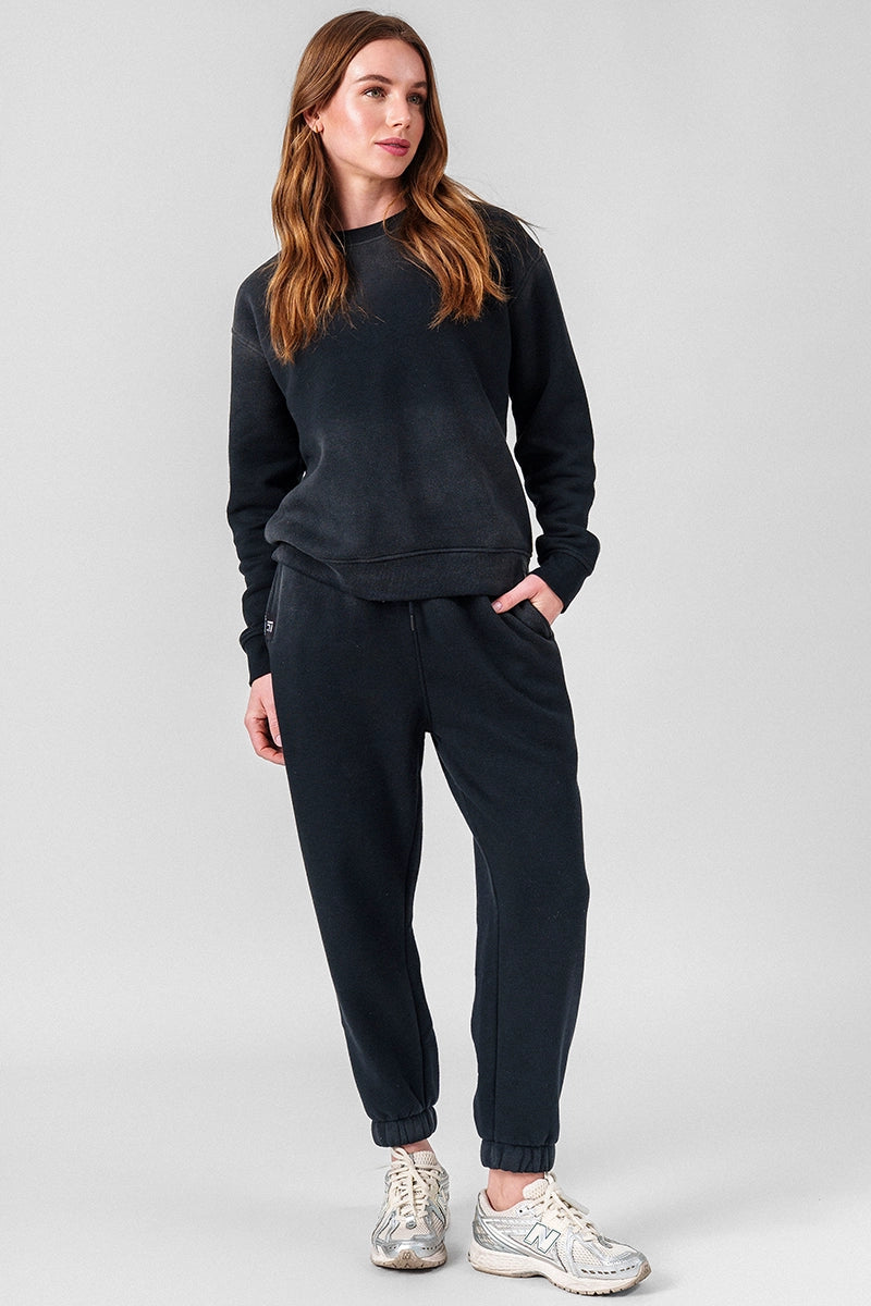 Polerones mujer Negro - Zuma Crewneck Sweatshirt-Ombre Black | La Forza Athletica